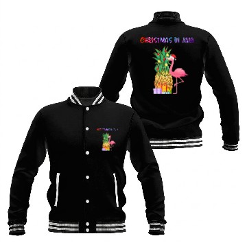 Discover Christmas In July Pineapple Xmas Tree Lights Baseball Jackets
