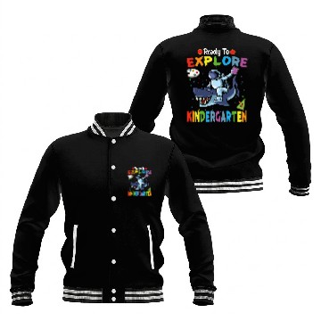 Discover Explore Kindergarten Back to School Astronomy Baseball Jackets