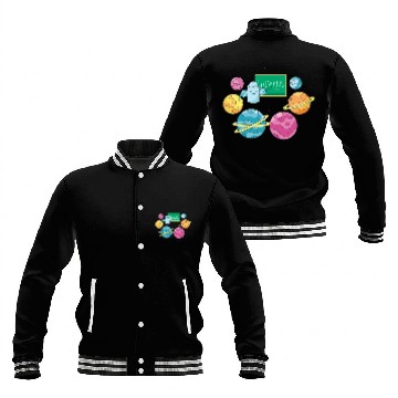 Discover Humans Planets Funny School Learning Humans Planet Baseball Jackets