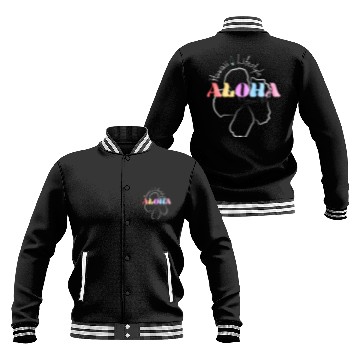 Discover Aloha Flower Surfing and Lifestyle Baseball Jackets