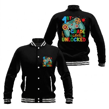 Discover 1st Grade Level Unlocked Video Game Boys 1st Baseball Jackets