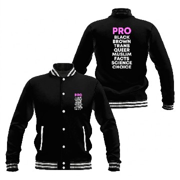 Discover Pro Black Brown Choice Queer Trans Science Choice Baseball Jackets