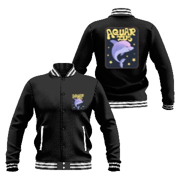 Discover Aquarius Sign Animal Baseball Jackets