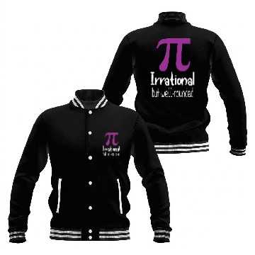 Discover Womens Purple Pi Irrational but Well Rounded Pi Baseball Jackets