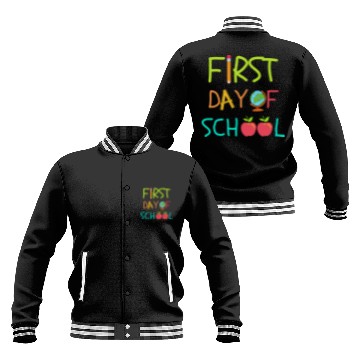 Discover First Day of Back to School Kids Teachers Gear Baseball Jackets