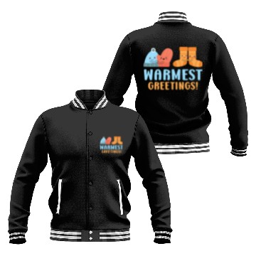 Discover Warmest Greetings Snow Snowy Climate Winter Season Baseball Jackets