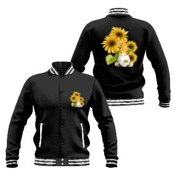 Discover Gnome Sunflower Women Gardening Baseball Jackets