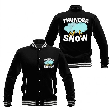 Discover Thunder Snow Lover Ice Cold Snowy Winter Season Baseball Jackets