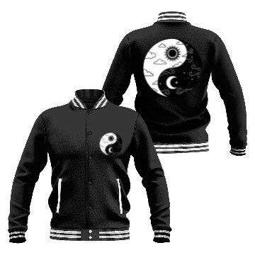 Discover Sun and Moon Yin Yang for Yin Yang Art Lover Baseball Jackets