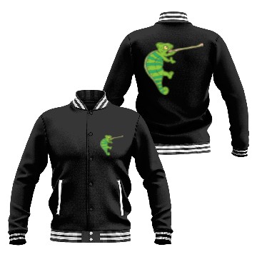 Discover Wildlife Climbing Chameleon Animal Welfare Gift Baseball Jackets