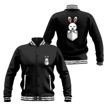 Discover Bunny Pocket Cute Little Easter Sunday Egg Hunt Baseball Jackets