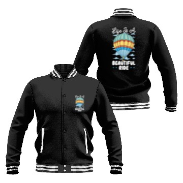 Discover Life Is A Beautiful Ride Hot Air Balloon Baseball Jackets