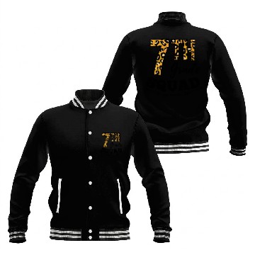 Discover 7th Grade Squad Leopard 7th Grade Teacher Baseball Jackets