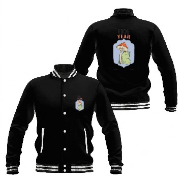 Discover FROG YEAH Funny Cute Frog Baseball Jackets