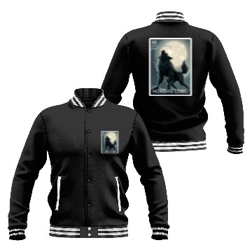 Discover Hombre Lobo Werewolf Card Mexican Lottery Baseball Jackets
