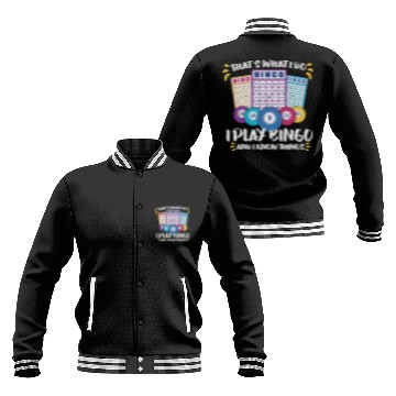 Discover Bingo Card Game Grandma Bingo Player Bingo Cards Baseball Jackets