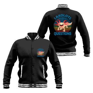 Discover I Axolotl Questions Cute Retro Vintage Axolotl Baseball Jackets