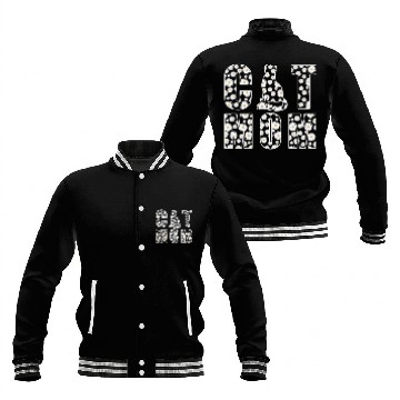 Discover Cat Mom Cute Flowers Gift for Cat Lover Baseball Jackets