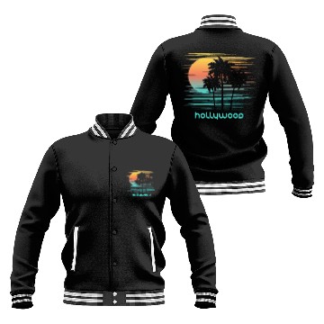 Discover Hollywood California Stylish Souvenir Vacation Baseball Jackets