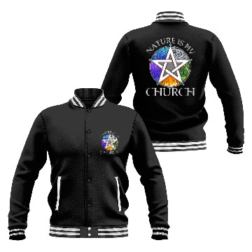Discover Nature Is My Church Baseball Jackets