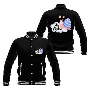 Discover Stay Positive - Colorful Snail Baseball Jackets