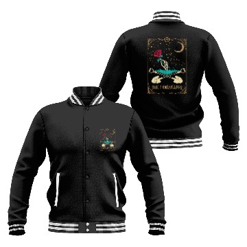 Discover Rose Tarot Card Occult Club Gothic Landscaper Baseball Jackets