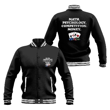 Discover Math Psychology Competition Money Gambler Poker Baseball Jackets