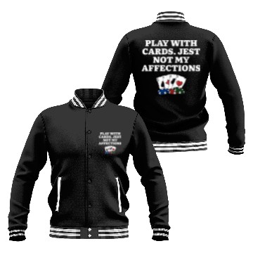 Discover Play with Cards Poker Couples Poker Player Lovers Baseball Jackets