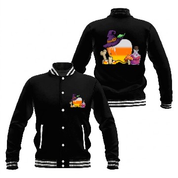 Discover Halloween Candy Corn Apple Baseball Jackets