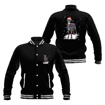 Discover Great Dane With Christmas Lights Santa Baseball Jackets