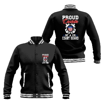 Discover Proud US Coast Guard Cousin Baseball Jackets