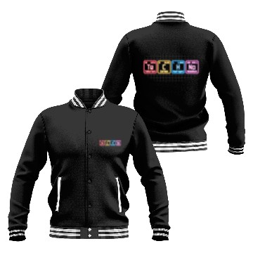 Discover Techno Electronic Music Periodic Table Dj Baseball Jackets