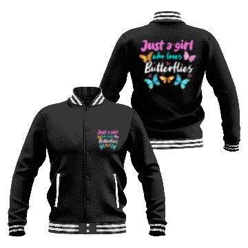 Discover Just A Girl Who Loves Butterflies Baseball Jackets