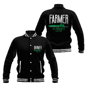 Discover Farming Farmer Tractor Vintage Baseball Jackets
