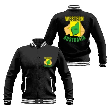 Discover Western Australia Yellow and Green Baseball Jackets
