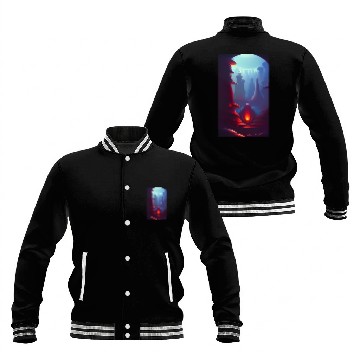 Discover Alien planet landscape Baseball Jackets