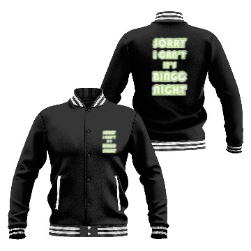 Discover Funny Bingo Lover Sorry I Cant Its Bingo Night Baseball Jackets
