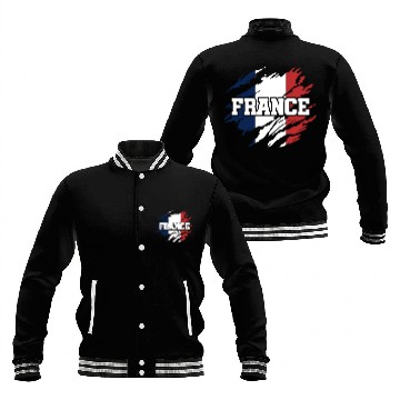 Discover france flag french Baseball Jackets