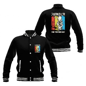 Discover Parkour Free Running Traceur Baseball Jackets