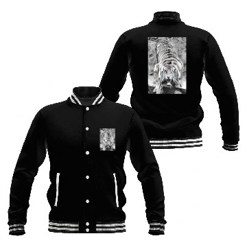 Discover Tiger Draw BW Looking Up Baseball Jackets