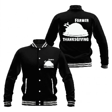 Discover Farmer Thanksgiving Turkey Dinner Food Lover Baseball Jackets