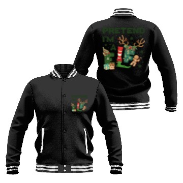 Discover Christmas Funny xmas Pretend I'm a Elf Costume Baseball Jackets