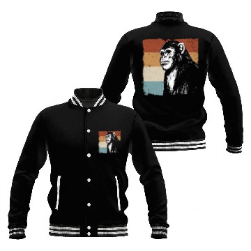 Discover Monkey Chimpanzee Orangutan Monkey - Retro Monkey Baseball Jackets