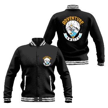 Discover Adventure Awaits Hot Air Balloon Thrill Seeker Baseball Jackets