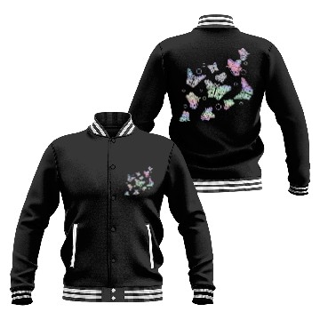 Discover Butterfly Women Girls Butterflies Baseball Jackets