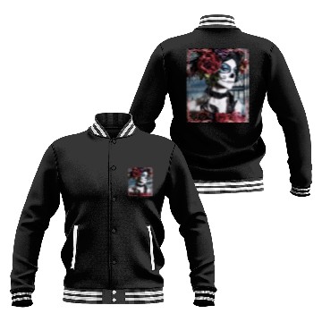 Discover Beauty Dance Macabre Sugar Skull Girl Baseball Jackets