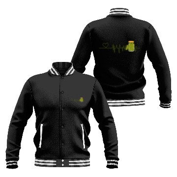 Discover Pickle Lover Heartbeat for Pickles lover Baseball Jackets