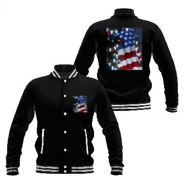 Discover Patriotic Christmas Decorated Christmas Tree Baseball Jackets