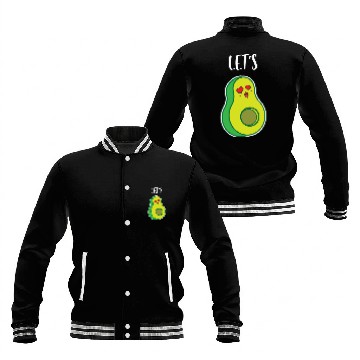 Discover Couple Matching Avocado Let's Cuddle Romantic Gift Baseball Jackets