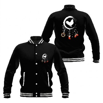 Discover Winter dreamcatcher Christmas Rooster Baseball Jackets